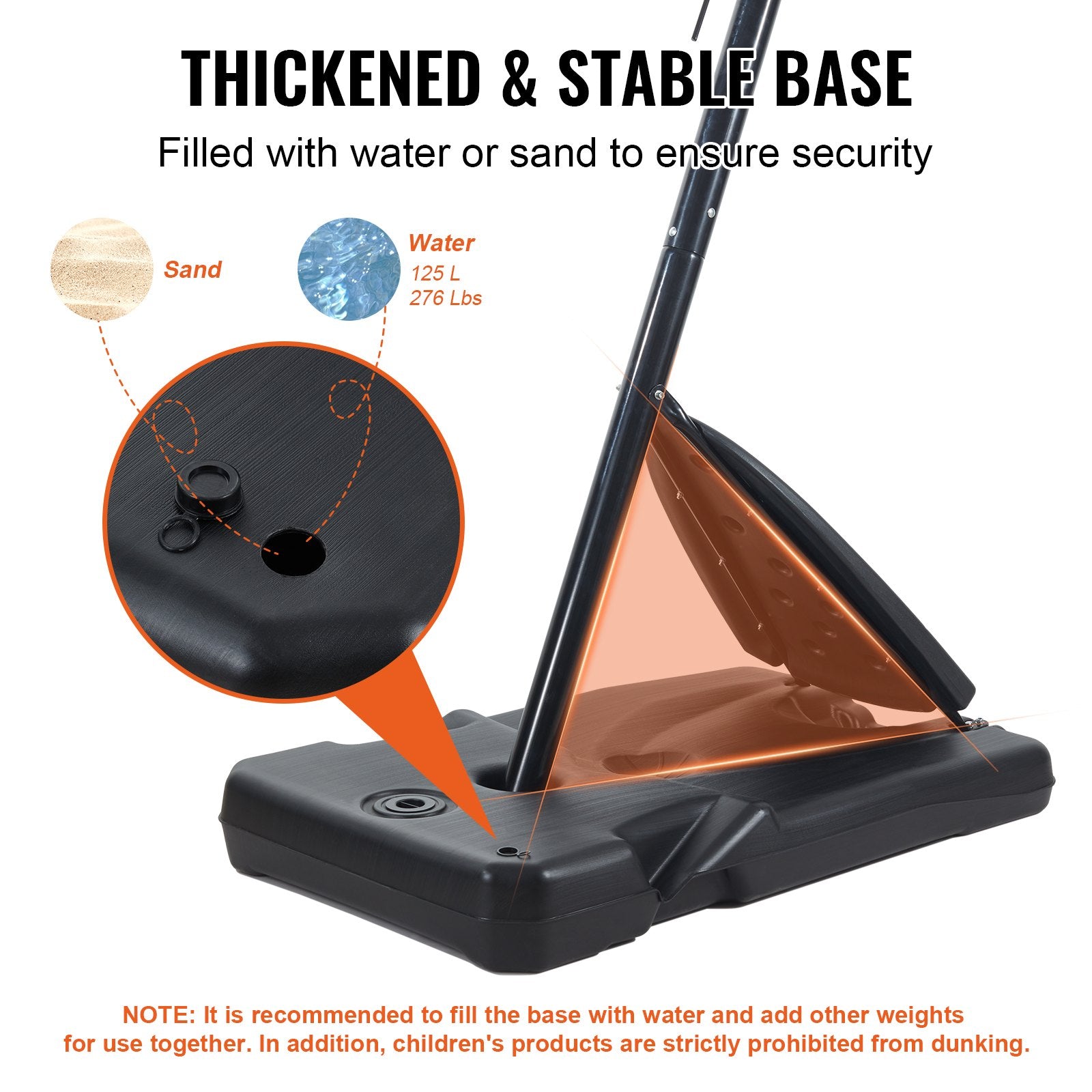 54 Inch Basketball Hoop For Indoor/Outdoor